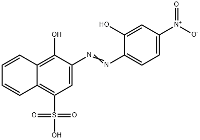 4-hydroxy-3-[(2-hydroxy-4-nitrophenyl)azo]naphthalenesulphonic acid Structure