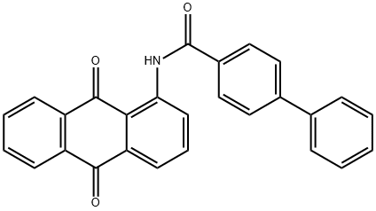 N-(9,10-二氢-9,10-二氧-1-蒽基)-(1,1'-联苯基)-4-甲酰胺 结构式