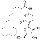 1-β-D-アラビノフラノシル-4-ヘプタデカノイルアミノピリミジン-2(1H)-オン 化学構造式