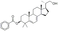 (3β,20S)-4,4,20-Trimethyl-pregna-5,7-diene-3,21-diol 3-Benzoate  化学構造式