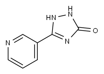 3-(吡啶-3-基)-1H-1,2,4-三唑-5(4H)-酮, 59282-83-6, 结构式