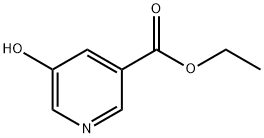 5-ヒドロキシ-3-ピリジンカルボン酸エチル 化学構造式
