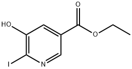 5-ヒドロキシ-6-ヨードニコチン酸エチル 化学構造式