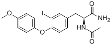N-ACETYL-3-IODO-4-(4-METHOXYPHENOXY)-L-PHENYLALANINE AMIDE Struktur