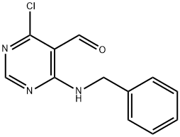 4-(ベンジルアミノ)-6-クロロ-5-ピリミジンカルブアルデヒド 化学構造式