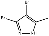 3,4-ジブロモ-5-メチル-1H-ピラゾール 化学構造式