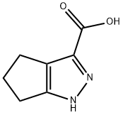 1,4,5,6-テトラヒドロシクロペンタ[C]ピラゾール-3-カルボン酸 化学構造式