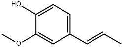 2-メトキシ-4-[(E)-1-プロペニル]フェノール 化学構造式