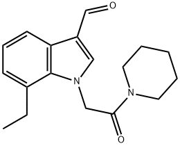 Piperidine, 1-[(7-ethyl-3-formyl-1H-indol-1-yl)acetyl]- (9CI)|