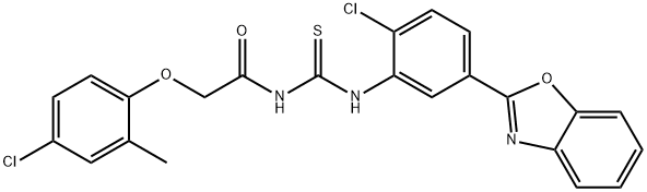 Acetamide, N-[[[5-(2-benzoxazolyl)-2-chlorophenyl]amino]thioxomethyl]-2-(4-chloro-2-methylphenoxy)- (9CI) Struktur