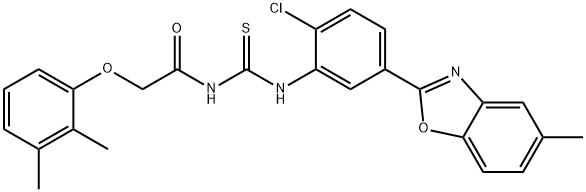 593238-49-4 Acetamide, N-[[[2-chloro-5-(5-methyl-2-benzoxazolyl)phenyl]amino]thioxomethyl]-2-(2,3-dimethylphenoxy)- (9CI)