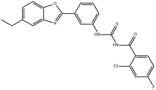 Benzamide, 2-chloro-N-[[[3-(5-ethyl-2-benzoxazolyl)phenyl]amino]thioxomethyl]-4-fluoro- (9CI)|
