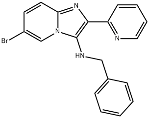 benzyl-(6-bromo-2-pyridin-2-yl-imidazo[
1,2-a]pyridin-3-yl)-amine Structure