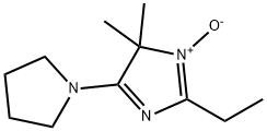 4H-Imidazole,2-ethyl-4,4-dimethyl-5-(1-pyrrolidinyl)-,3-oxide(9CI) Structure