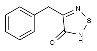 4-ベンジル-1,2,5-チアジアゾール-3-オール 化学構造式