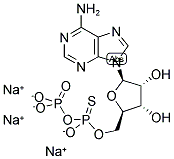 ADENOSINE-5'-O-(1-THIODIPHOSPHATE), RP-ISOMER SODIUM SALT Structure