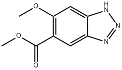 6-メトキシ-1H-ベンゾトリアゾール-5-カルボン酸メチル 化学構造式