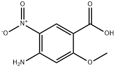 4-アミノ-2-メトキシ-5-ニトロ安息香酸 化学構造式