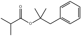 2-メチルプロパン酸1,1-ジメチル-2-フェニルエチル 化学構造式