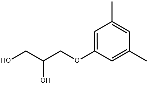 3-(3,5-ジメチルフェノキシ)プロパン-1,2-ジオール 化学構造式