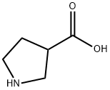 ピロリジン-3-カルボン酸 化学構造式