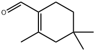 2,4,4-トリメチルシクロヘキセン-1-カルボアルデヒド 化学構造式
