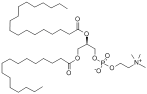 1-パルミトイル-2-ステアロイル-sn-グリセロ-3-ホスホコリン 化学構造式