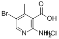 2-AMINO-5-BROMO-4-METHYL NICOTINIC ACID HCL Structure