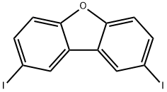 2,8-ジヨードジベンゾフラン 化学構造式