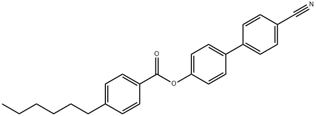 4-ヘキシル安息香酸(4′-シアノ-4-ビフェニリル) 化学構造式