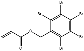 アクリル酸=2,3,4,5,6-ペンタブロモベンジル 化学構造式