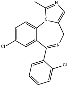 氯马唑仑, 59467-77-5, 结构式