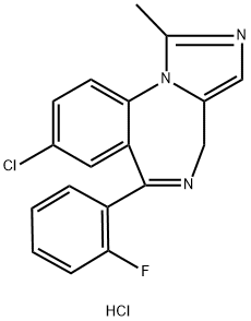ミダゾラム·塩酸塩 化学構造式