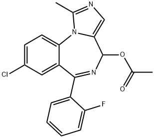 4-ACETOXY-8-CHLORO-6-(2-FLUOROPHENYL)-1-METHYL-4H-IMIDAZO[1,5-A][1,4]BENZODIAZEPINE Struktur