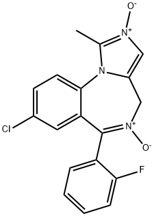 8-Chloro-6-(2-fluorophenyl)-1-methyl-4H-imidazo[1,5-a][1,4]benzodiazepine 2,5-Dioxide Structure