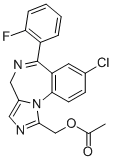1-ACETOXYMETHYL-8-CHLORO-6-(2-FLUOROPHENYL)-4H-IMIDAZO[1,5-A][1,4]BENZODIAZEPINE, 59468-89-2, 结构式