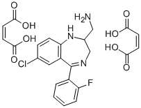 2-AMINOMETHYL-7-CHLORO-2,3-DIHYDRO-5-(2-FLUOROPHENYL)-1H-1,4-BENZODIAZEPINE DIMALEATE|马来酸氢盐(酯)