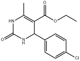乙基4-(4-氯苯基)-6-甲基-2-氧代-1,2,3,4-四氢-5-嘧啶羧酸酯 结构式