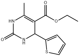 6-METHYL-2-OXO-4-THIOPHEN-2-YL-1,2,3,4-TETRAHYDRO-PYRIMIDINE-5-CARBOXYLIC ACID ETHYL ESTER Struktur
