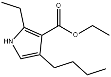1H-Pyrrole-3-carboxylicacid,4-butyl-2-ethyl-,ethylester(9CI) Struktur