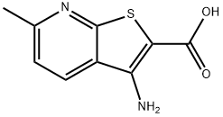 3-アミノ-6-メチルチエノ[2,3-B]ピリジン-2-カルボン酸 化学構造式