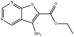 5-氨基噻吩并[2,3-D]嘧啶-6-甲酸乙酯,59488-80-1,结构式