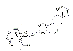 17β-Acetyl-estradiol 3-(Tri-O-acetyl-β-D-glucuronic Acid Methyl Ester) Structure