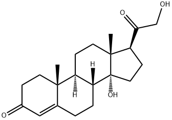 14,21-Dihydroxypregn-4-ene-3,20-dione Struktur