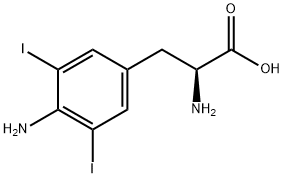4-氨基-3,5-二碘-L-苯丙氨酸,59515-83-2,结构式