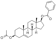 雄甾烯二醇-3-乙酸酯-17-苯甲酸酯, 5953-63-9, 结构式
