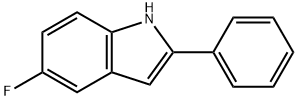 2-フェニル-5-フルオロ-1H-インドール 化学構造式