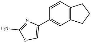 4-(2,3-二氢-1H-茚满-5-基)-1,3-噻唑-2-基胺, 59543-75-8, 结构式