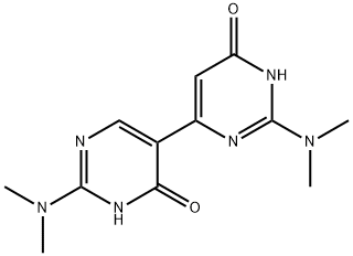 2,2'-ビス(ジメチルアミノ)[4,5'-ビピリミジン]-4',6(1H,1'H)-ジオン 化学構造式