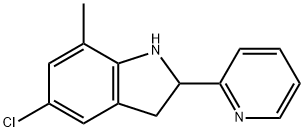 1H-Indole,5-chloro-2,3-dihydro-7-methyl-2-(2-pyridinyl)-(9CI) Structure